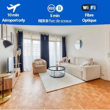 T3 10min From Orly Airport And 5min From Rer B Antony